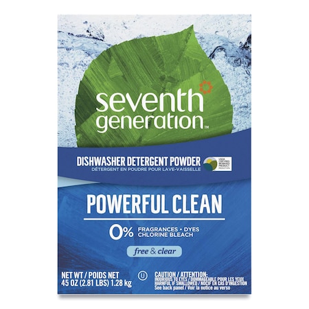 Seventh Generation Automatic Dishwasher Powder, Free and Clear, 45oz Box 22150